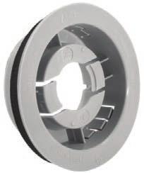 93670 Gray /ABS Finish: Gray/Black/Chrome Snap-in Mounting Flange for 2