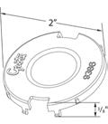 hole Foam gasket allows for mounting in materials from 1/8" to 1/4" thick