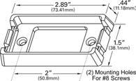 Bracket for Small Rectangular Lamps Mountable at 45
