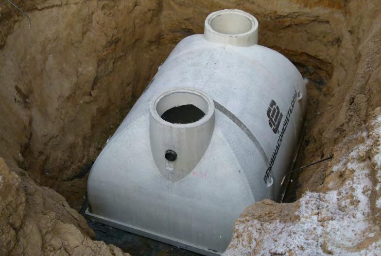 PCP tanks are constructed with 40 MPA - Type 50 concrete,
