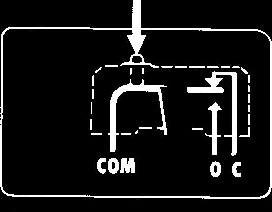 O - Normally open contact C - Normally closed contact COM - Common Note: : A double pole switch (2 N.O. and 2 N.C.) contacts can be supplied as an extra.
