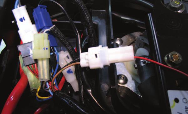 FIG.G 10 Plug the RED wire from the PCV to the stock wiring harness (Fig. G).