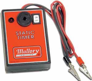 MAGNETO ACCESSORIES Static Timer and Continuity Tester The Static timer and Continuity Tester is especially designed to meet the requirements of professional racing mechanics.