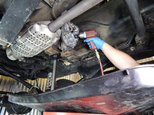 Removing the Transmission to Transfer Case Adapter Step