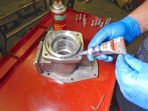 Step 87 Apply a bead of Permatex Automatic Transmission RTV Gasket Maker to