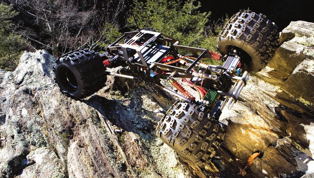 This truck is available in kit form and requires you to add the electronics, shocks and body. Curiously, diff lockers, a must for rock crawling, are an option part.