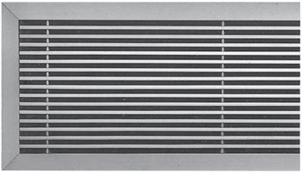 F = Frame deph = 24 mm d LG-2-1 WY F W B N B B TIM model LG-2-1 Way is a reurn air grille wih fixed profiled linear blades of -1 way wih 3 mm hickness, se a 12.