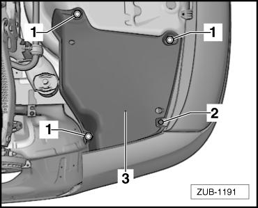 system. Dispose of pipe clip -1-. Removing the Cw trim -3-: Unscrew nuts -1-, remove clip -2- and remove and discard the Cw trim -3-.