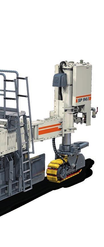 TWO OR FOUR TRACK UNITS The slipform paver is optionally available in either two-track or four-track design.