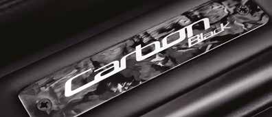 flush-fitting door handles can be specified in Carbon-Fibre as an option.