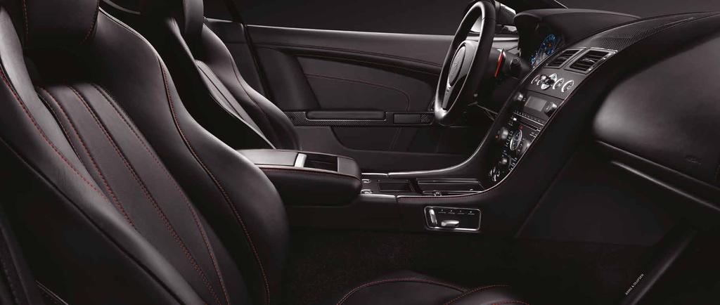 Defined by the dramatic swoop of Carbon-Fibre facia and complimented by an inspired combination of tactile materials, including soft Obsidian Black leather for the dashboard and cool Black Anodised