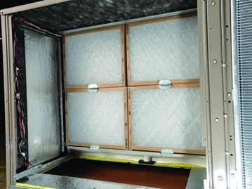 The gasket must be removed from the insulation side of the duct cover so it is not directly exposed to the heating elements.