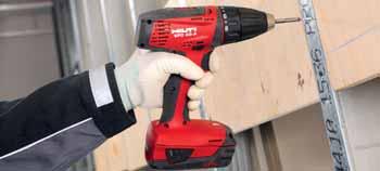 compact drill driver SFC 22-A Applications Hole sawing in diameters up to 82 mm Driving screws up to 8 mm dia.