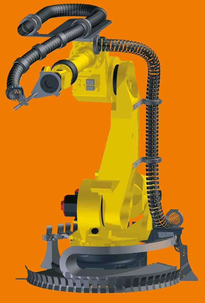 R-2000iB/125L Configuration example FANUC robot system - 3D-model Axis 3-6 with e-chain TRC.70 Installation package for retraction system on the robot - TR.P36.2001.70 Item Specification Quantity TR.