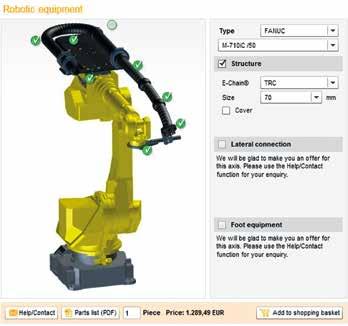 The configuration via the QuickRobot goes hand in hand with an integrated ordering system. In this way the custom product package can be created and ordered very quickly.