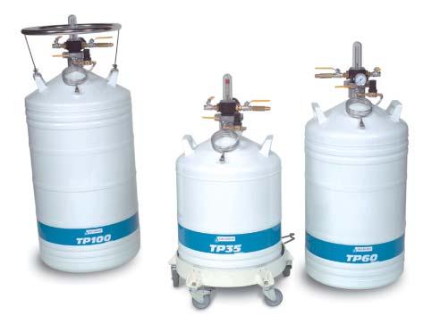 The TR and TP range THE TR RANGE TRs are non-pressurised containers designed for storing and transporting liquid nitrogen.