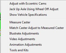 To reset the caster value, follow these steps.