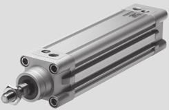 Standard Cylinders DNC Metric Series, to ISO 5552 Technical Data Materials Bearing and end caps: Die-cast aluminum Profile barrel: Anodized aluminum Piston rod: High-alloy steel Seals: Polyurethane