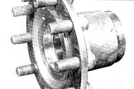 If this condition occurs, the nut MUST be replaced with the correct two piece flange nut. When installing the new flange nut, you must apply two drops of oil between the flange and the nut.
