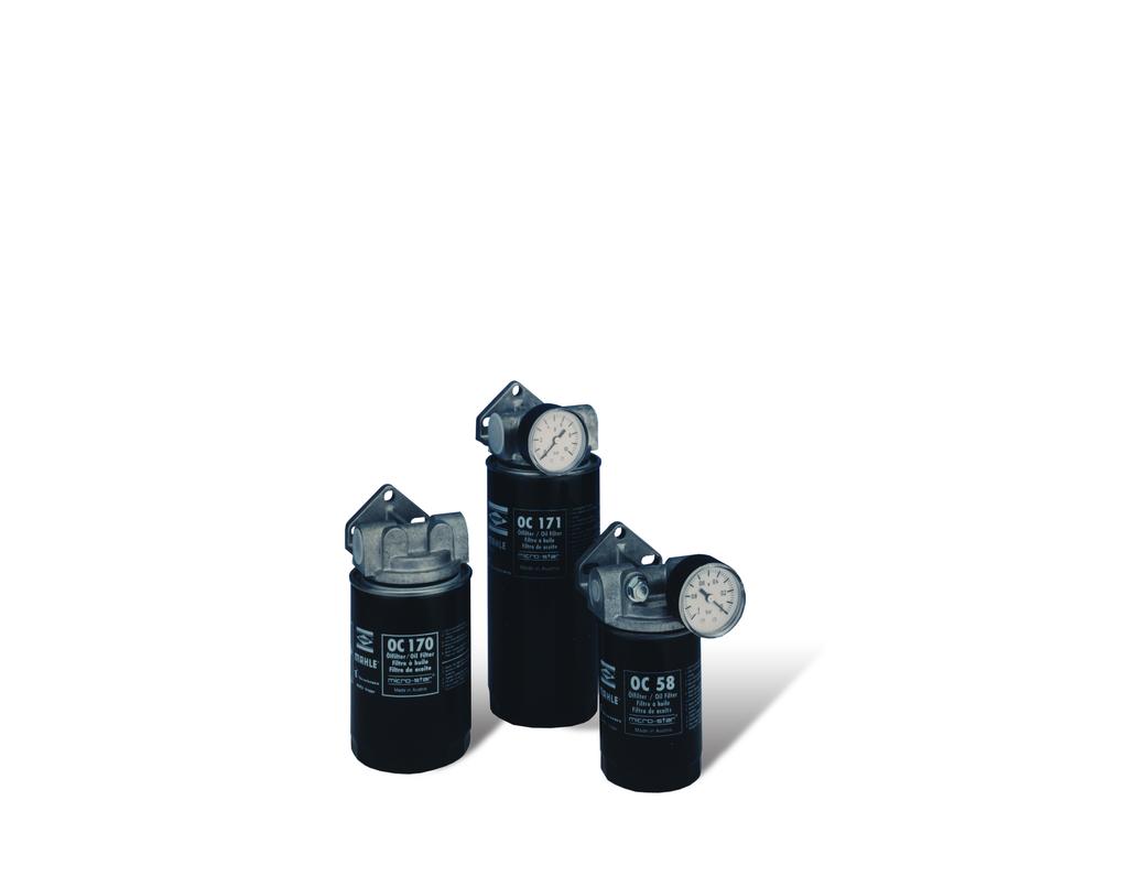 through optimal flow design Visual maintenance indicator Threaded connections Quality filters, easy to service Equipped with highly efficient glass