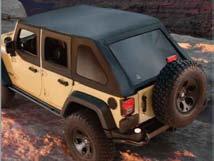 2 Wrangler 4-Door 2012 2007 Black, for hard top Jeeps, 3-ply premium material. 82210542 0.2 Tops - Soft Top Specialty Kits Complete soft top and folding framework.