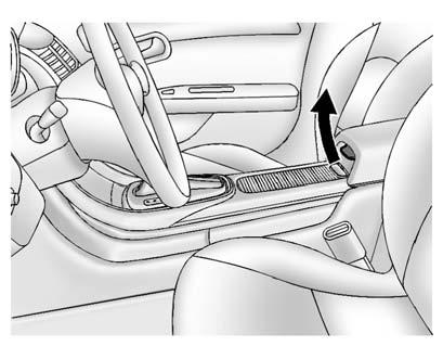 See Cupholders on page 4 2 to remove the cupholders. Push on the cover and release to open the compartment. Pull up the latch and lift to open.