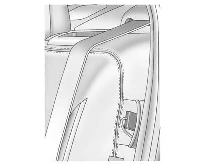 3-18 Seats and Restraints Rear Safety Belt Comfort Guides This vehicle may have rear shoulder belt comfort guides. If not, they are available through your dealer.