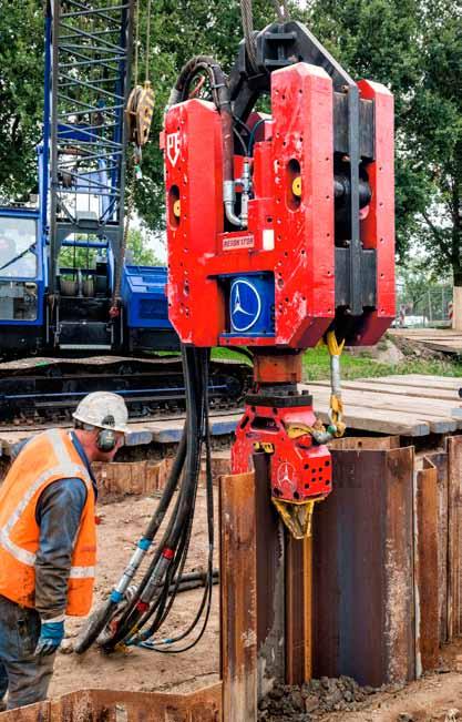 pve RD260 revolutionary pile driving pve resonance driver RD260 piling without any vibration The Resonator is a revolution in driving steel profiles.