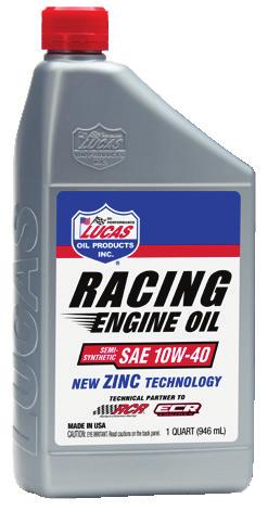 RACING ENGINE OIL RACING ONLY ENGINE OILS High ZINC fortified Perfect oil for high RPM engines Extra protection Lower oil temperature Less drag for more horsepower!