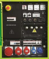 MPF - Manual control panel full option Mounted on the genset and complete of: analogue instrumentation, control, protection of the generating set, protected through door with lockable handle