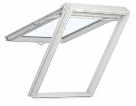 GGL Centre pivoting roof window GPL Top hinged roof window NEW white painted roof windows also available in TRIPLE PANE NEW white painted roof windows also available in TRIPLE PANE For in-reach