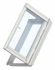 Top sash rotates inward for easy glass cleaning from inside. Optional insect screen and blinds. Varnished pine frame comes pre-painted white.