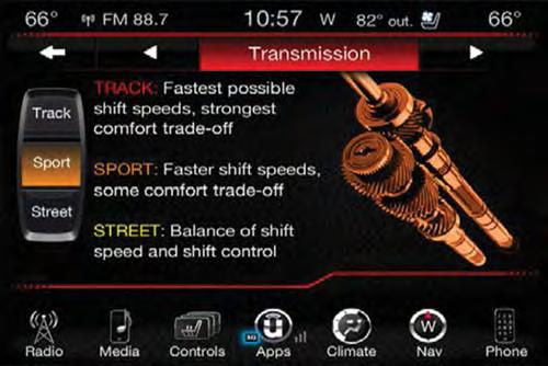Sport Press the Sport button on the touchscreen to provide greater distribution of torque to the rear wheels (65%.