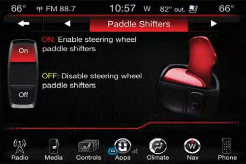 Street Press the Street button on the touchscreen to provide a balance of shift speed and comfort for typical daily driving.