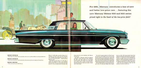 1961 Things continued to go down hill in terms of Mercury horsepower in 1961.