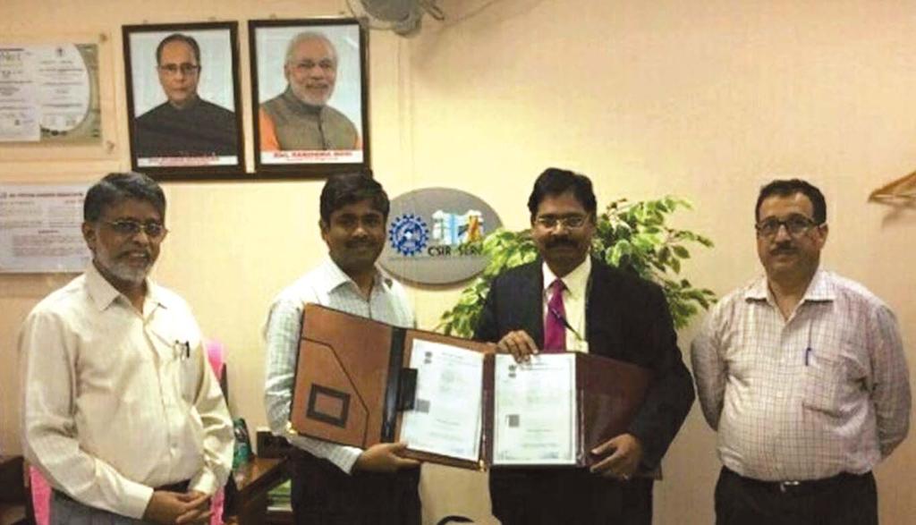 Purushotham, CMD, NRDC exchanging of MoU with Director CSIR-NIO, Goa Dr. S.