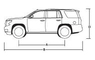pecial ervice Vehicles DIMENION ll dimensions in inches (mm) unless otherwise stated. pecifications CC15706 2WD CK15706 4WD and Wheelbase 116.00 (2946) B Overall length 204.00 (5182) Body width 80.