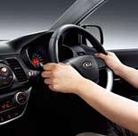 Thumb rests Convenient thumb rests on the innovative steering wheel are