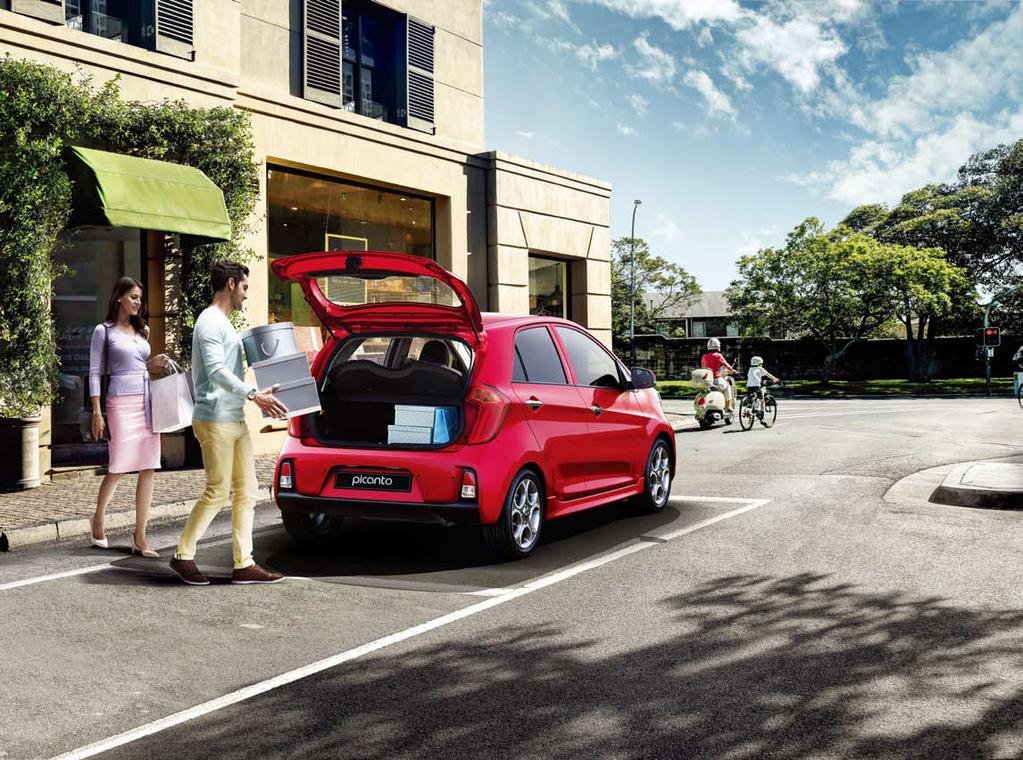 A genius at practicality The Picanto has places for all the