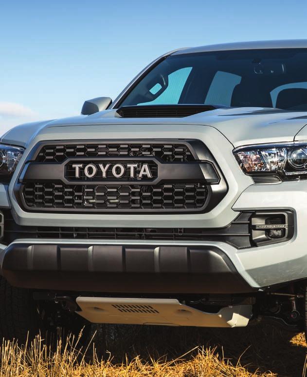 TRD GRILLE, MATTE BLACK FINISH Add a high-end custom look to your truck with TRD upper and lower grilles (sold separately).