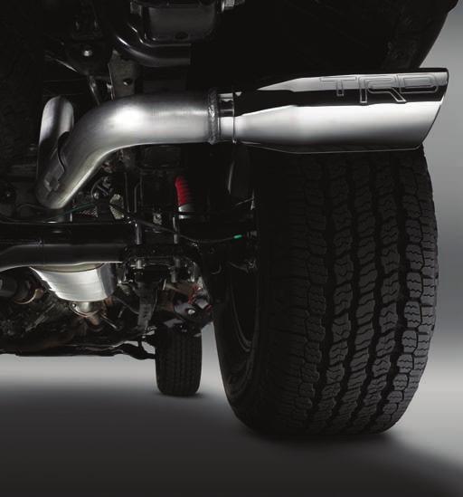 TRD PERFORMANCE EXHAUST SYSTEM Energize the brute within with some deep breathing exercises.