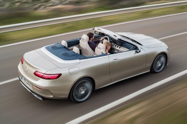 This open four-seater with a classic fabric soft top combines puristic, sensuous design with high long-distance comfort for four occupants and the latest technology.