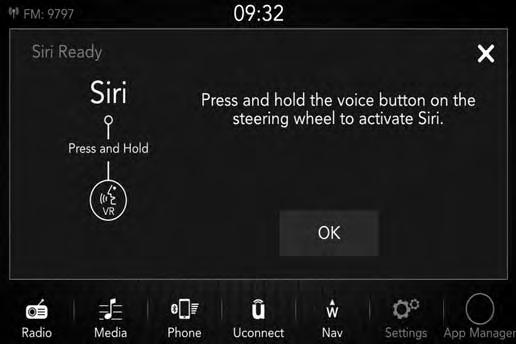 Siri Eyes Free If Equipped Siri lets you use your voice to send text messages, select media, place phone calls and much more. Siri uses your natural language and interacts with requests.