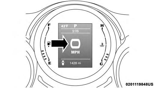 92 GETTING TO KNOW YOUR INSTRUMENT PANEL INSTRUMENT CLUSTER DISPLAY Your vehicle may be equipped with an instrument cluster display, which offers useful information to the driver.