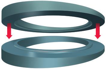 Flange Gaskets Type RSG-V 4 pipes Product Information RSG-V rubber steel flange gasket is a two-piece construction, made from elastomeric material vulcanized over steel rings.