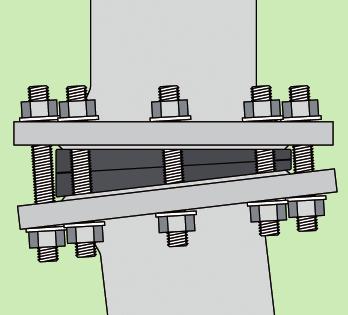 The two-piece construction of conical elements combines sealing as well as compensation of angular misalignment by allowing stepless adjustment up to 8.