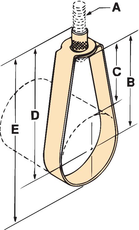 Adjustable Swivel Ring Hangers Fig. 5 Fig. 5 & 5F SWIVEL RING HANGER PRE-GALVANIZED Fig. 5F PRE-GALVANIZED WITH FELT LINING Designed for the suspension of non-insulated stationary pipe lines.
