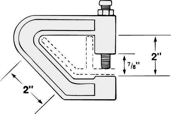 eam Clamps Fig. 270 MALLEALE IRON C-CLAMP APPROVALS: Designed for attaching hanger rod to the bottom flange of a beam.