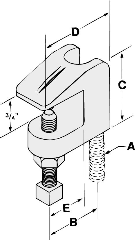 The universal design of the / 8" Fig. 50 allows it to be used in an inverted position on the bottom flange of a beam as well. Underwriters Laboratories Listed in the U.S.