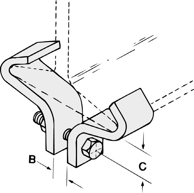 Center Load eam Clamps Designed to be used in the suspension of a hanger rod from the center of an I-beam. The clamp s design allows the load to be distributed equally on either side of the beam.